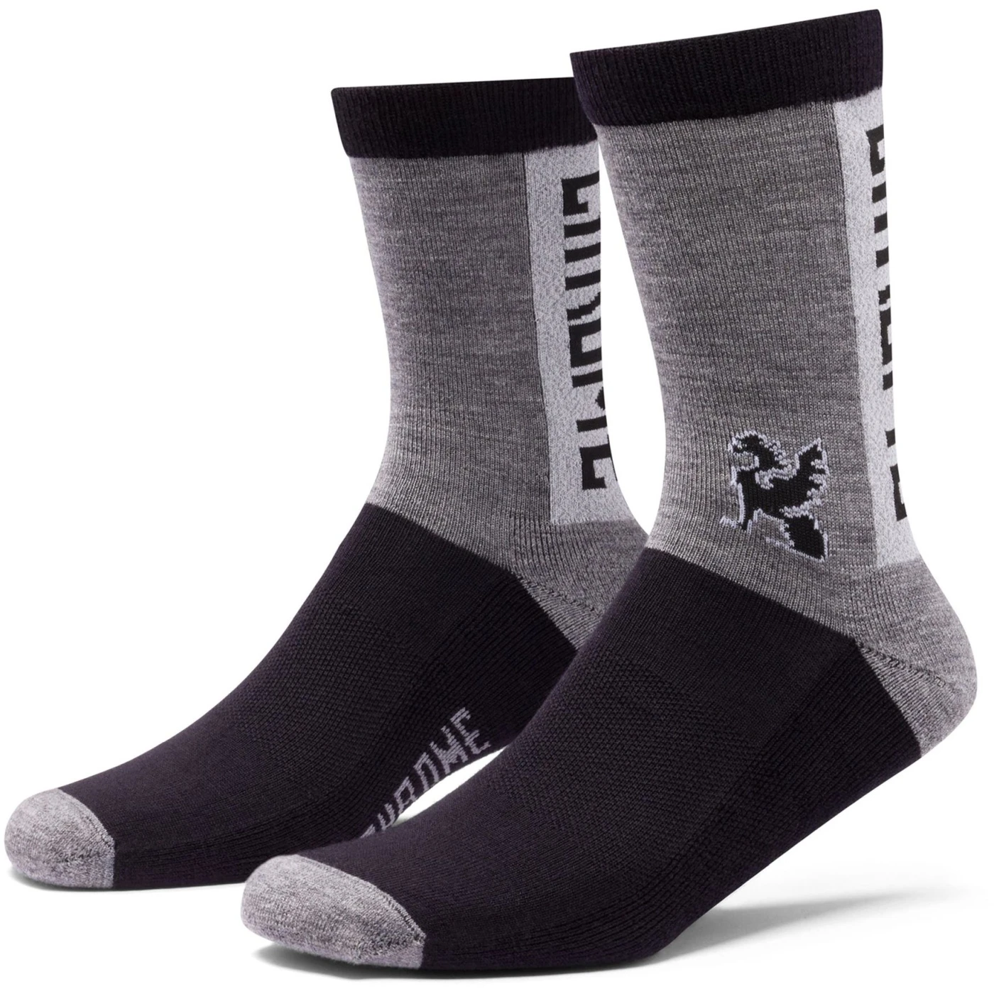 CHROME Merino Crew Socks - Black 3 CHROME Merino Crew Socks - Black