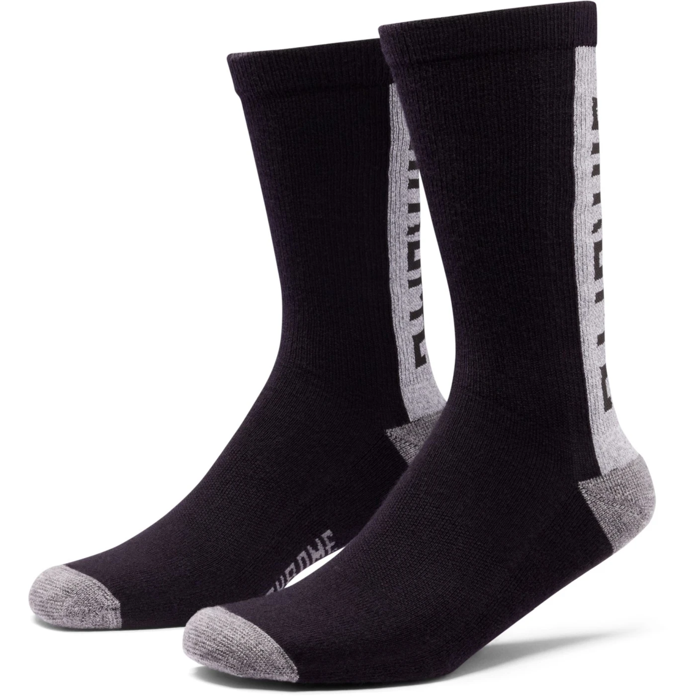 CHROME Merino Crew Socks - Black / Reflective 3 CHROME Merino Crew Socks - Black / Reflective