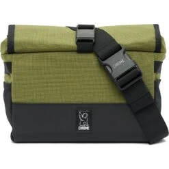 CHROME Doubletrack Handlebar Sling Bag - Olive Branch -Bicycle Accessories Store bg 328 olbr doubletrack handlebar sling lenkertasche olive branch 2 1220861