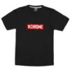 CHROME Horizontal Red Logo Tee - Black/red 1 CHROME Horizontal Red Logo Tee - Black/red -Bicycle Accessories Store chrome industries horizontal logo tee black red 01 982399